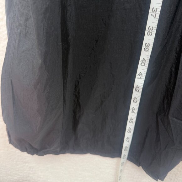 Athleta Black hooded Longline Parka rain jacket full zip relaxed Light  sz XL - Picture 12 of 12